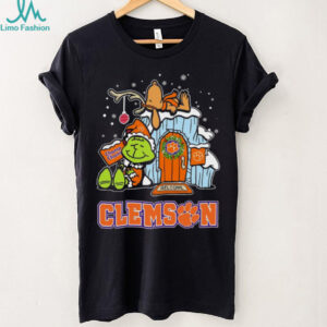 Clemson Tigers Grinch and Snoopy Nuts Welcome Christmas T Shirt