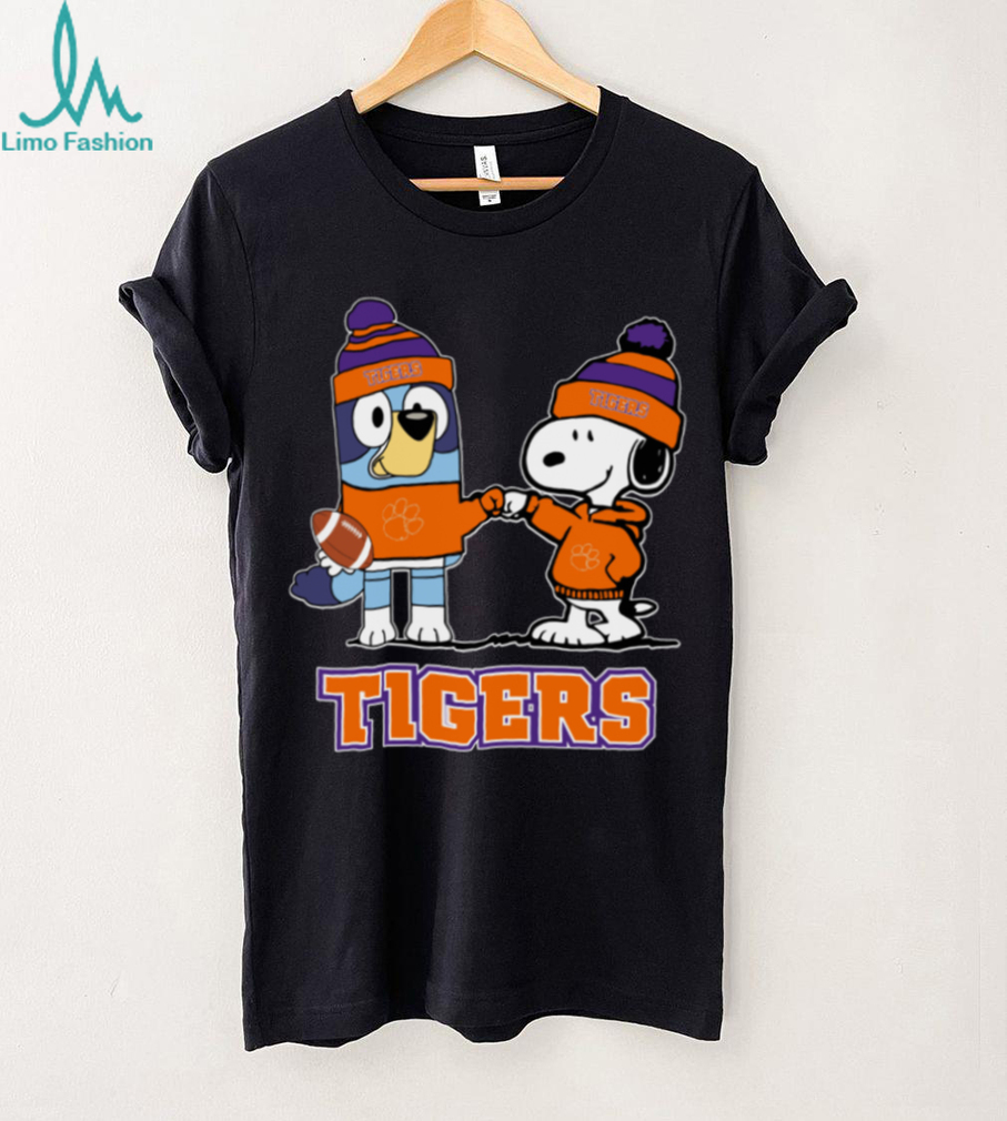 Clemson Tigers x Snoopy Bluey Christmas Football NCAA TShirt Clemson Tigers x Snoopy Bluey Christmas Football NCAA TShirt