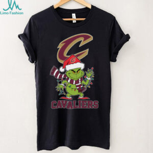Cleveland Cavaliers Christmas Grinch Santa Hat Holiday 2025 TShirt