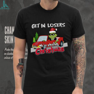 Cleveland Guardians Grinch Christmas T Shirt Get In Losers We’re Stealing Christmas Holiday Tee