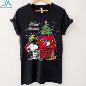 Cleveland Guardians Merry Christmas With Snoopy Baby T Shirt