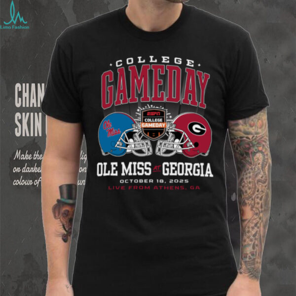 College Football Gameday Ole Miss at Georgia October 18 2025 Shirt