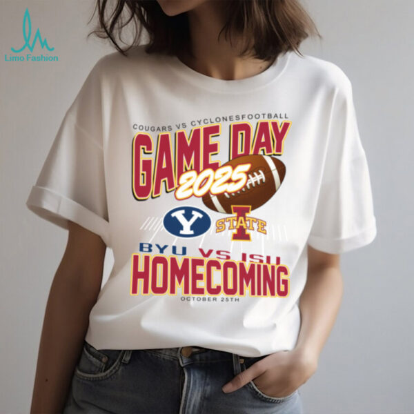 College Gameday Merch Iowa State Cyclones Homecoming Football vs BYU Cougars T Shirt