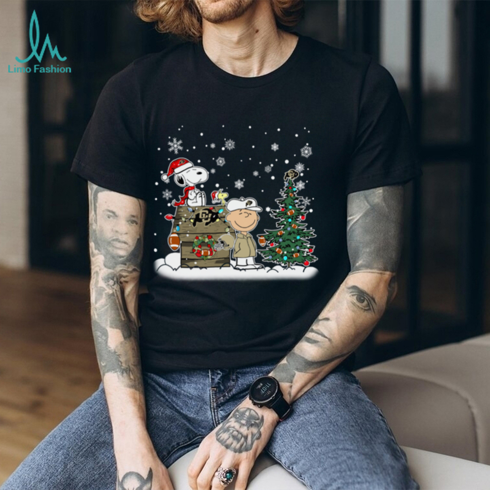 Colorado Buffaloes Snoopy Charlie Brown Christmas Holiday T Shirt Colorado Buffaloes Snoopy Charlie Brown Christmas Holiday T Shirt