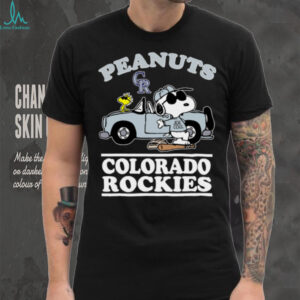 Colorado Rockies Snoopy Peanuts Car Baseball T Shirt