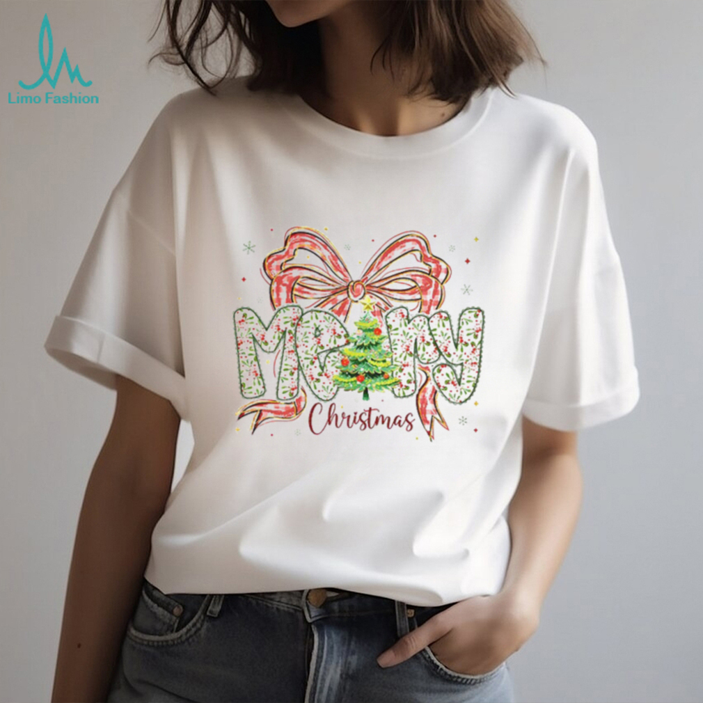 Coquette Bow Preppy Floral Merry Christmas 2025 shirt Coquette Bow Preppy Floral Merry Christmas 2025 shirt