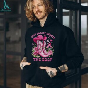 Cowboy boot give breast cancer the boot vintage shirt
