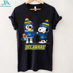Delaware Blue Hens x Snoopy Bluey Christmas Football NCAA TShirt