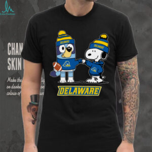 Delaware Blue Hens x Snoopy Bluey Christmas Football NCAA TShirt
