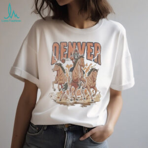 Denver Broncos Football Skeleton Horse T Shirt