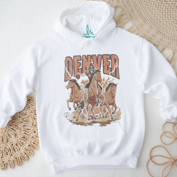 Denver Broncos Football Skeleton Horse T Shirt