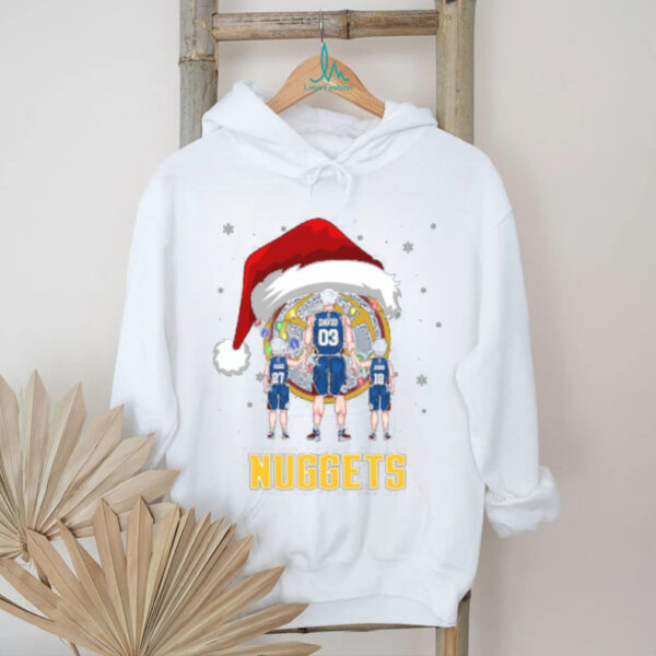 Denver Nuggets Family Christmas Tee – Custom NBA Fan Shirt – Personalized Holiday Gift for Dad with Name & Number Game Day Style