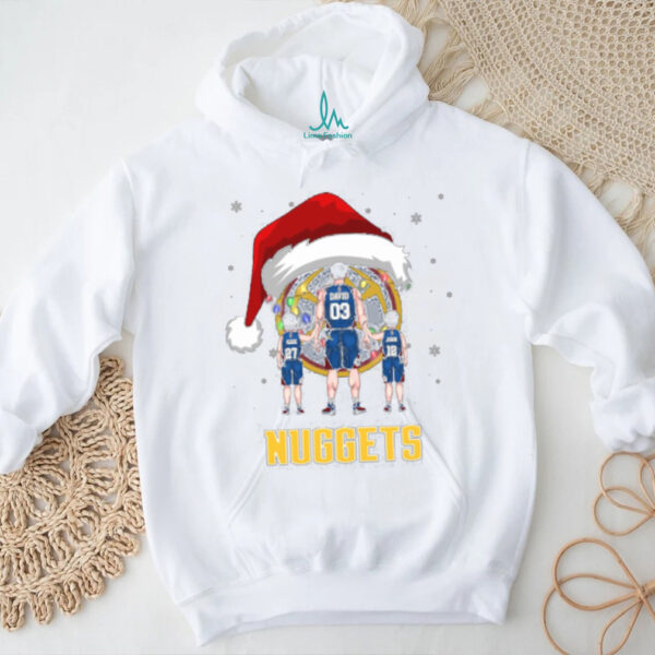 Denver Nuggets Family Christmas Tee – Custom NBA Fan Shirt – Personalized Holiday Gift for Dad with Name & Number Game Day Style