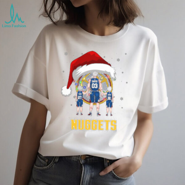 Denver Nuggets Family Christmas Tee – Custom NBA Fan Shirt – Personalized Holiday Gift for Dad with Name & Number Game Day Style