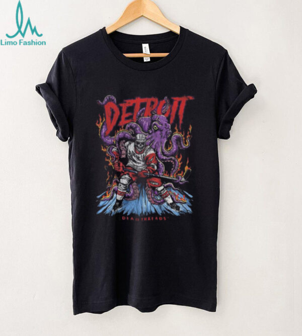 Detroit Red Wings Hockey Skeleton Dead Threads 2025 T shirt