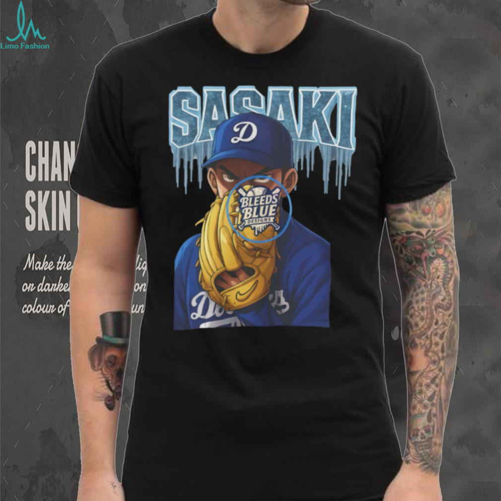Dodgers Roki Sasaki Ice Anime T Shirt Dodgers Roki Sasaki Ice Anime T Shirt