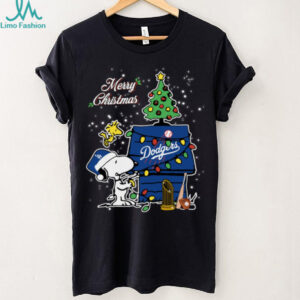 Dodgers Shop Merry Christmas With Snoopy Baby Los Angeles Dodgers T Shirt