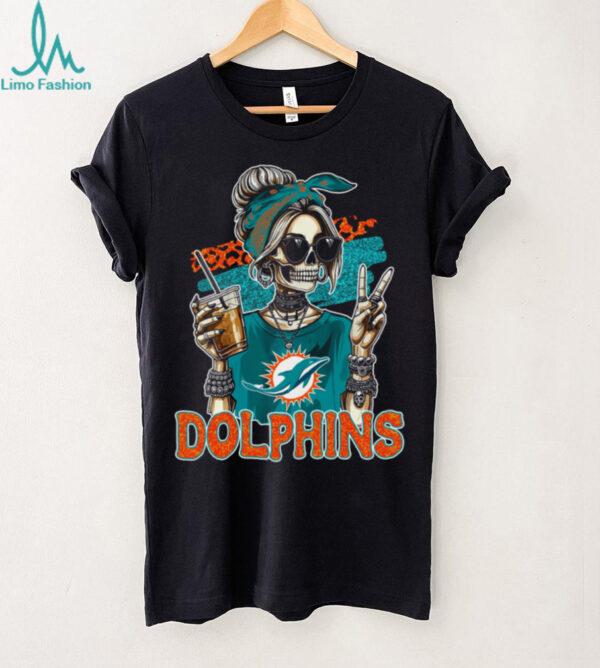 Dolphins Fan Skeleton Vibe Tee