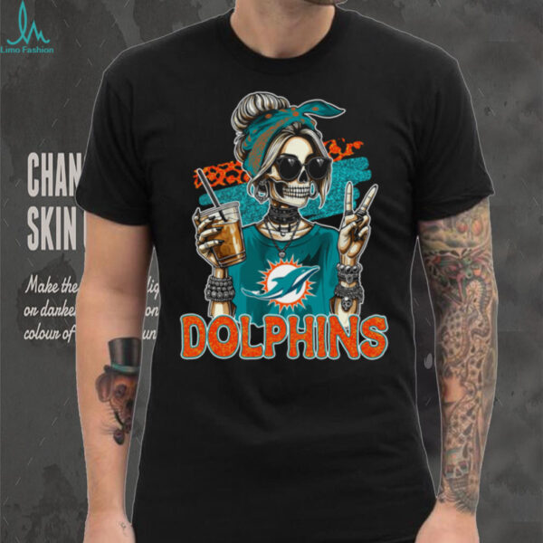 Dolphins Fan Skeleton Vibe Tee