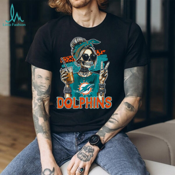 Dolphins Fan Skeleton Vibe Tee