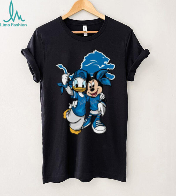 Donald Duck and Minnie Mouse Detroit Lions Football Tee