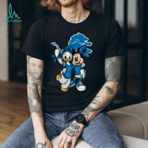 Donald Duck and Minnie Mouse Detroit Lions Football Tee