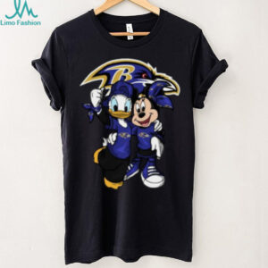 Donald and Minnie Duck Baltimore Ravens Football Shirt