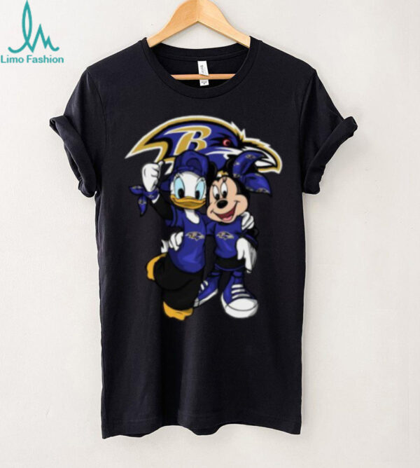 Donald and Minnie Duck Baltimore Ravens Football Shirt