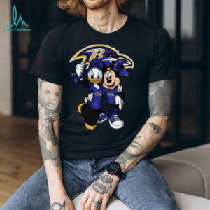 Donald and Minnie Duck Baltimore Ravens Football Shirt