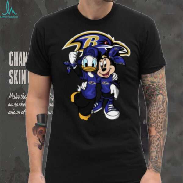 Donald and Minnie Duck Baltimore Ravens Football Shirt