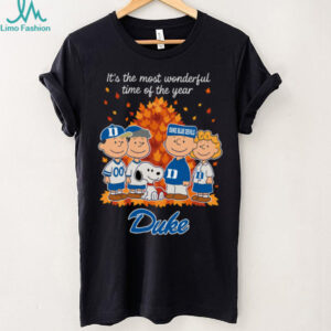 Duke Blue Devils x Peanuts Fall T Shirt It’s the Most Wonderful Time of the Year