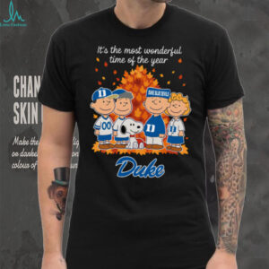 Duke Blue Devils x Peanuts Fall T Shirt It’s the Most Wonderful Time of the Year