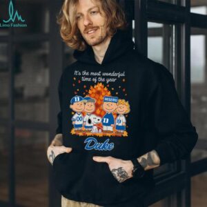 Duke Blue Devils x Peanuts Fall T Shirt It’s the Most Wonderful Time of the Year