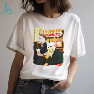 Dunkin Donuts Horror Movie Michael and Jason funny Halloween shirt