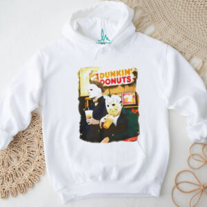 Dunkin Donuts Horror Movie Michael and Jason funny Halloween shirt