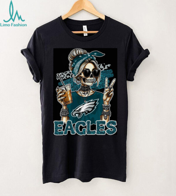 Eagles Fan Skeleton Vibe Tee