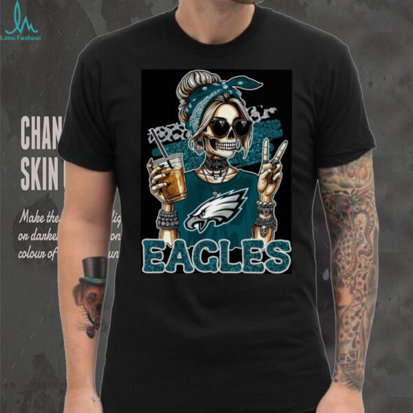 Eagles Fan Skeleton Vibe Tee