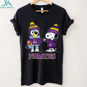 East Carolina Pirates Christmas Snoopy Bluey NCAA Cute Football Shirt