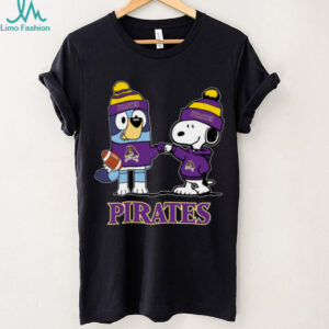 East Carolina Pirates x Snoopy Bluey Christmas Football NCAA TShirt