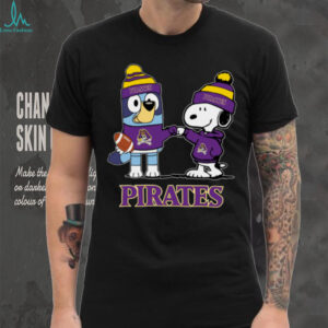 East Carolina Pirates x Snoopy Bluey Christmas Football NCAA TShirt