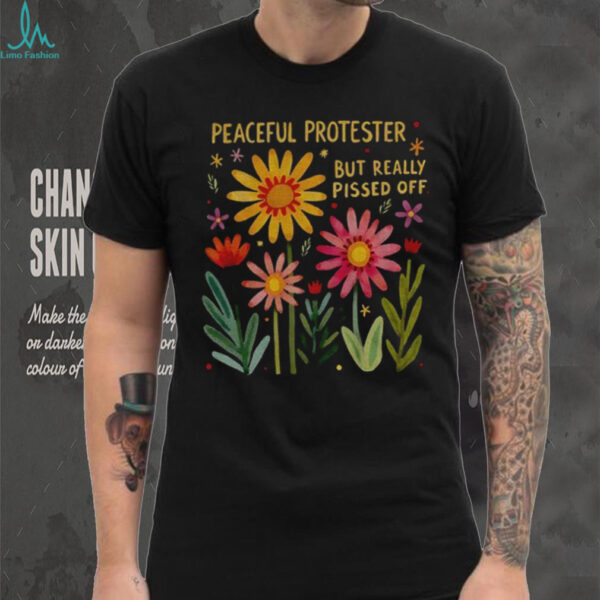 Feminist protest but really pissed off floral shirt