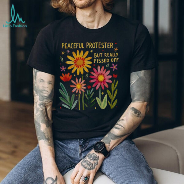 Feminist protest but really pissed off floral shirt