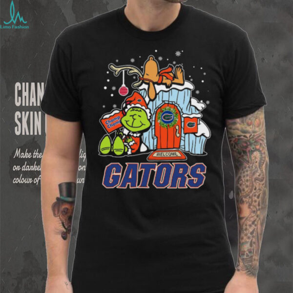 Florida Gators Grinch and Snoopy Nuts Welcome Christmas T Shirt