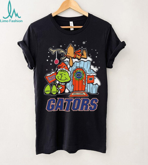 Florida Gators Grinch and Snoopy Nuts Welcome Christmas T Shirt