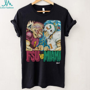 Florida State Seminoles vs Miami Hurricanes Cartoon Rivalry Game T Shirt