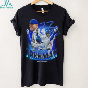 Freddie Freeman Los Angeles Dodgers Slash Line Signature T Shirt