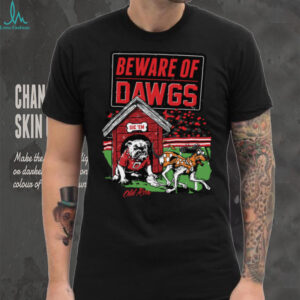 Georgia Bulldogs Beware Of Dawgs College Football Old Row T Shirt