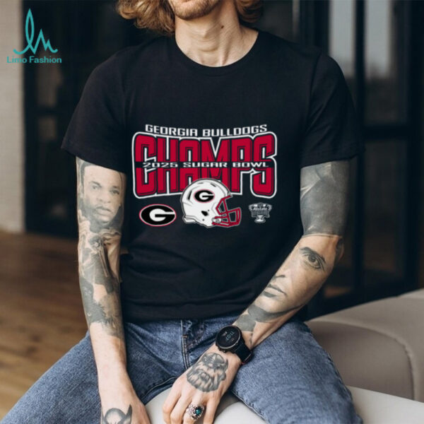 Georgia Bulldogs Football 2025 Sugar Bowl Champs Helmet Logo Hoodie