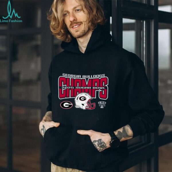 Georgia Bulldogs Football 2025 Sugar Bowl Champs Helmet Logo Hoodie