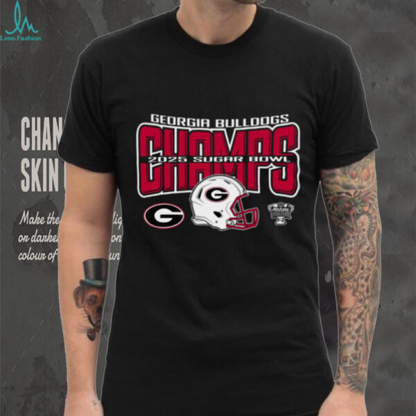 Georgia Bulldogs Football 2025 Sugar Bowl Champs Helmet Logo Hoodie